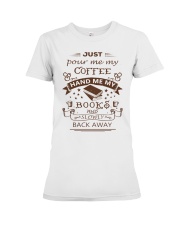 BOOKS and COFFEE- HAPPY PLACE Premium Fit Ladies Tee thumbnail