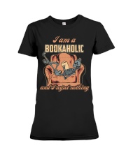I AM A BOOKAHOLIC AND I REGRET NOTHING Premium Fit Ladies Tee thumbnail