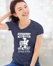 Bookworms Will Rule the World Ladies T-Shirt lifestyle-holiday-womenscrewneck-front-1