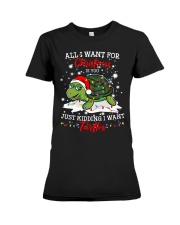 Turtle Christmas Turtle T-Shirt Premium Fit Ladies Tee thumbnail