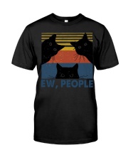 Vintage Black Cat Art Ew People Premium Fit Mens Tee thumbnail