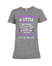 I'M A AUGUST GIRL A LITTLE SMART ASS Premium Fit Ladies Tee thumbnail