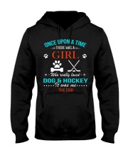 THERE WAS A GIRL WHO REALLY LOVED DOGS AND HOCKEY Hooded Sweatshirt thumbnail
