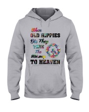 When old hippie die they take the stairway Hooded Sweatshirt front