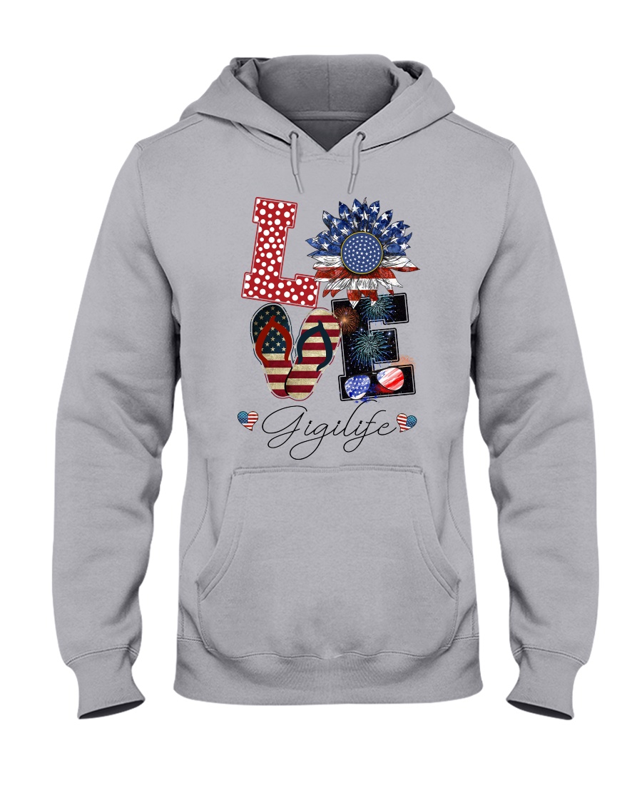 Flag Love Gigilife Sunflower Hooded Sweatshirt