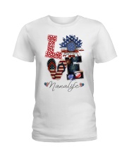 Flag Love Mimilife Sunflower Ladies T-Shirt thumbnail