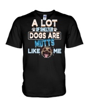 a lot of shelter dogs are mutts like me V-Neck T-Shirt tile