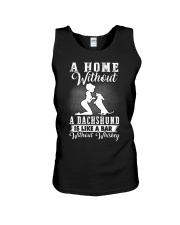 a home without a dachshund is like a bar without Unisex Tank tile