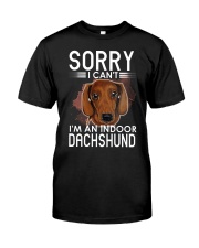 sorry i can't i'm an indoor dachshund Premium Fit Mens Tee tile