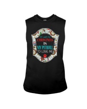 all i want for christmas is my pitbull to love me Sleeveless Tee tile