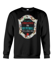 all i want for christmas is my pitbull to love me Crewneck Sweatshirt tile