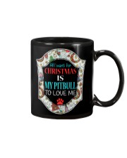 all i want for christmas is my pitbull to love me Mug tile