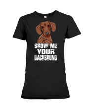 show me your dachshund Premium Fit Ladies Tee tile