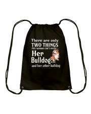 there are only two things this woman can't resist Drawstring Bag tile