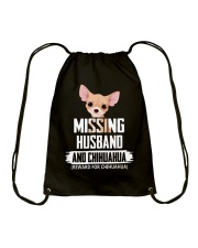 missing husband and chihuahua reward for chihuahua Drawstring Bag tile