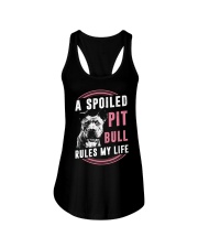 a spoiled pitbull rules my life Ladies Flowy Tank thumbnail