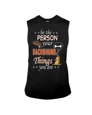 be the person your dachshund things you are Sleeveless Tee tile