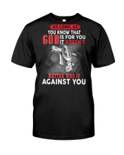 as long as you know that god is for you it doesn't Premium Fit Mens Tee tile