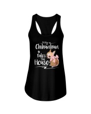 my chihuahua rules the house Ladies Flowy Tank tile