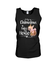 my chihuahua rules the house Unisex Tank tile