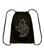 the worlds a beatiful cat i am no longer Drawstring Bag tile