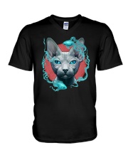 Cat V-Neck T-Shirt tile