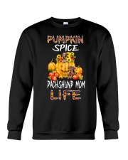 pumpkin spice dachshund mom life Crewneck Sweatshirt tile