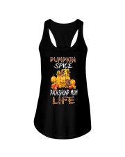 pumpkin spice dachshund mom life Ladies Flowy Tank tile