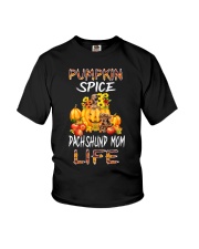 pumpkin spice dachshund mom life Youth T-Shirt tile