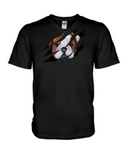 bulldog V-Neck T-Shirt tile
