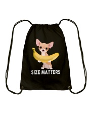 chihuahua size matters Drawstring Bag tile
