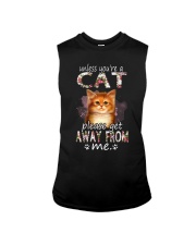 unless you're a cat please get away from me Sleeveless Tee tile