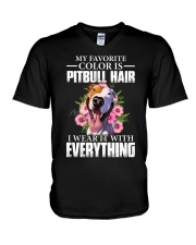 my favori're color is pitbull hair i wear it with V-Neck T-Shirt tile