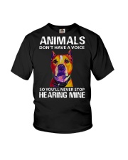animals don't have a voice so you'll never stop Youth T-Shirt tile