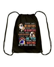 be you bulldog Drawstring Bag tile