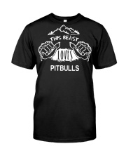 this beast loves pitbulls Premium Fit Mens Tee tile
