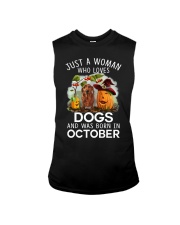 just a woman who loves dachshund Sleeveless Tee tile