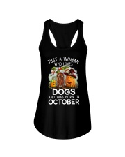 just a woman who loves dachshund Ladies Flowy Tank tile