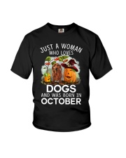 just a woman who loves dachshund Youth T-Shirt tile