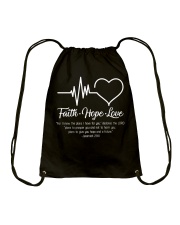 faith hope love Drawstring Bag tile