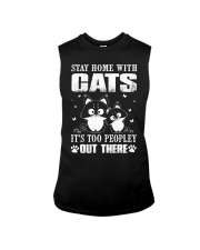 stay home with pitbulls it's too peopley out there Sleeveless Tee thumbnail