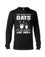 stay home with pitbulls it's too peopley out there Long Sleeve Tee thumbnail