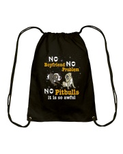 no bpyfriend no problem no pitbulls it is so awful Drawstring Bag tile