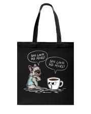 she lover me more Tote Bag tile