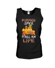 pumpkin spice pitbull mom life Unisex Tank tile