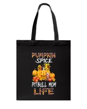 pumpkin spice pitbull mom life Tote Bag tile