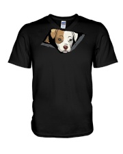 pitbull V-Neck T-Shirt tile