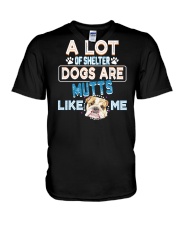 a lot of shelter dogs are mutts like me V-Neck T-Shirt tile