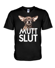 mutt slut V-Neck T-Shirt tile