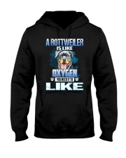 a rottweiler is like oxygen you need it to like Hooded Sweatshirt tile